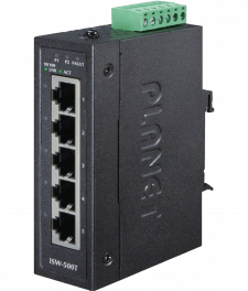 Ethernet switch - DIN-rail - 5 poorten - incl. voeding